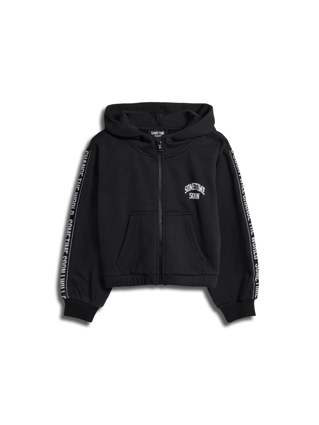 stsEVIE ZIP HOODIE, BLACK, packshot