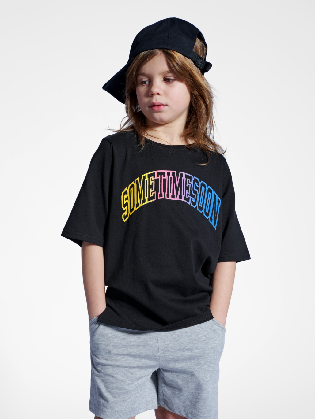 stsOCEAN T-SHIRT S/S, BLACK, model